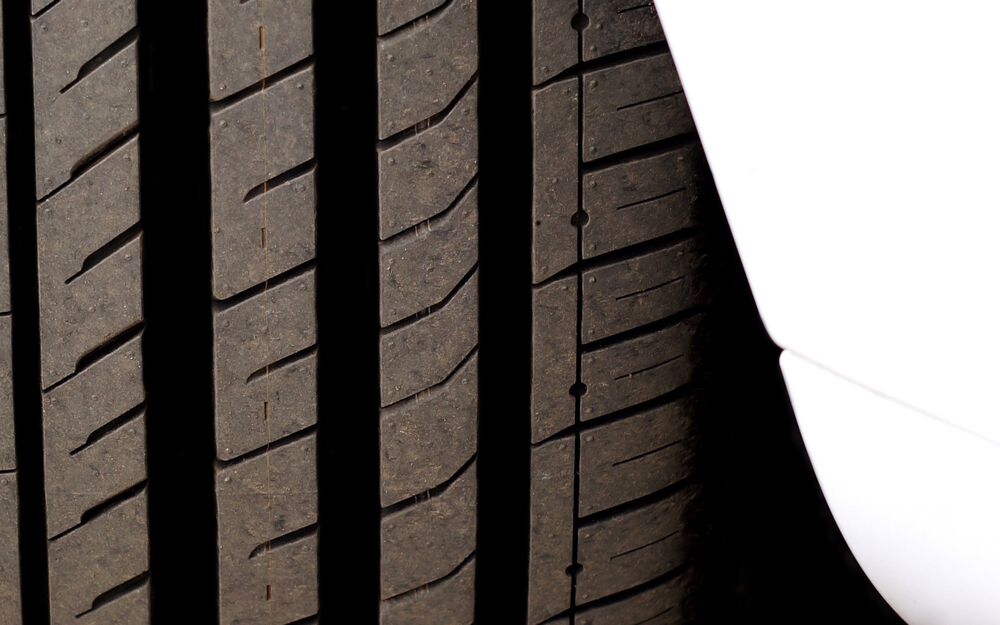 Close-up of tyre tread